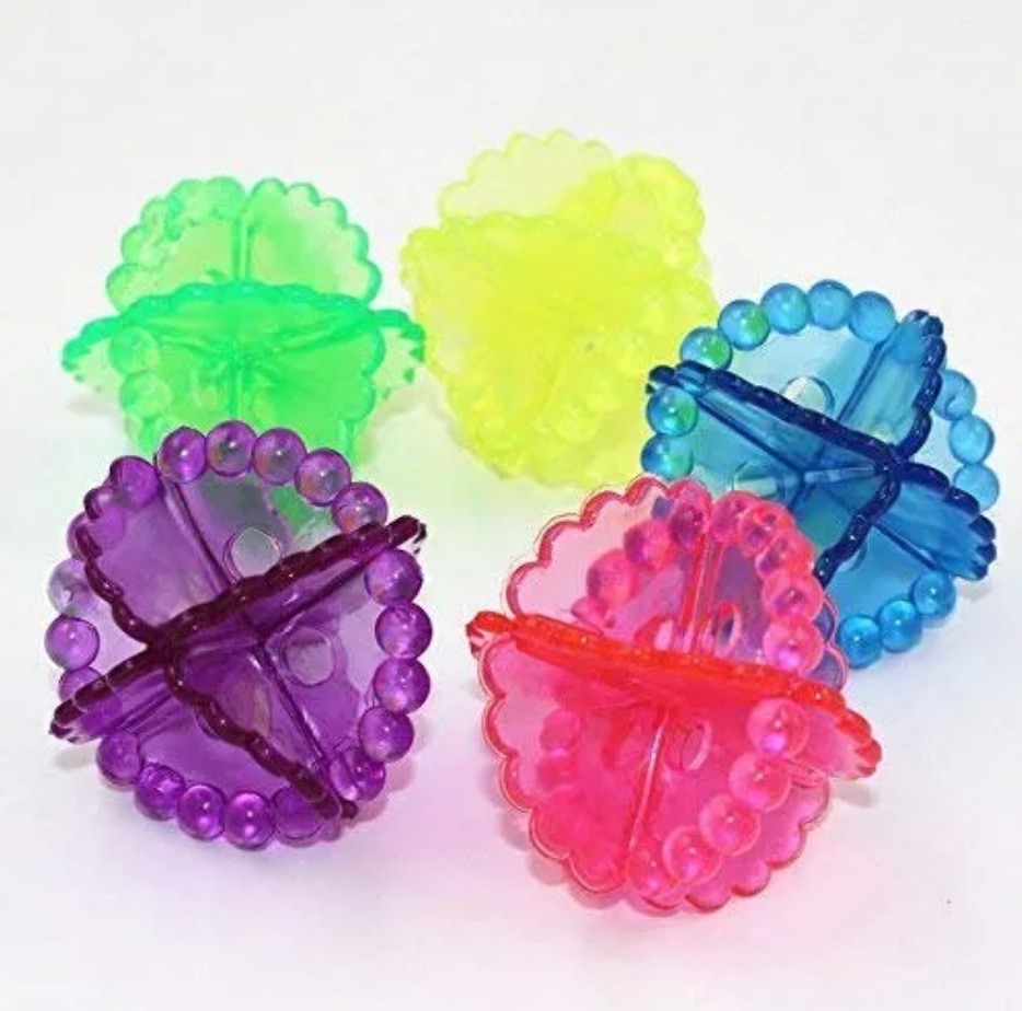 Reusable Silicone Laundry Ball For Washing Machine, Reusable Dryer Balls Washing Machine Dryer Cleaning Soften Clothes Wash Ball 4 Pieces (Random Colour)